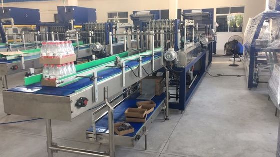 Automatic Beverage PE Shrink Film Wrapping Machine For Glass Bottle Water Line