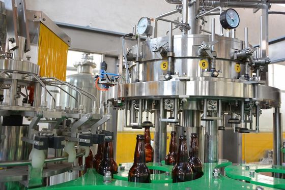 Flowing Liquid SUS304 3000bph Beer Bottle Filling Machine