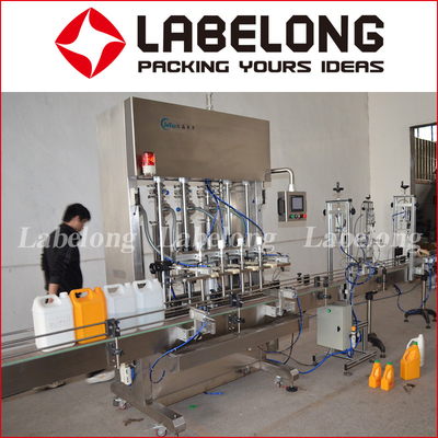 Cream Ketchup Bottle Filling Capping Labeling Machine Automatic 4 Heads
